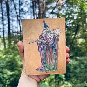 Stamps Happen Wizard Wooden Stamp